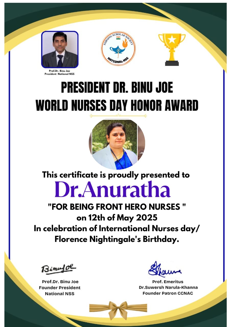 World Nurses Day Honor Award
